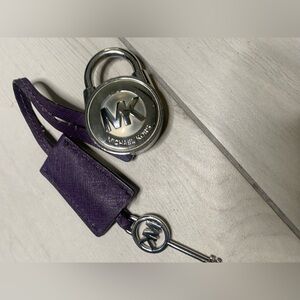Michael Kors Purple and Silver Key Holder